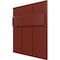Ekena Millwork 12"W x 12"H True Fit PVC Joined Board-n-Batten Shutters Sample, Pepper Red SAMPLE-TFPBBMR - alternate 3